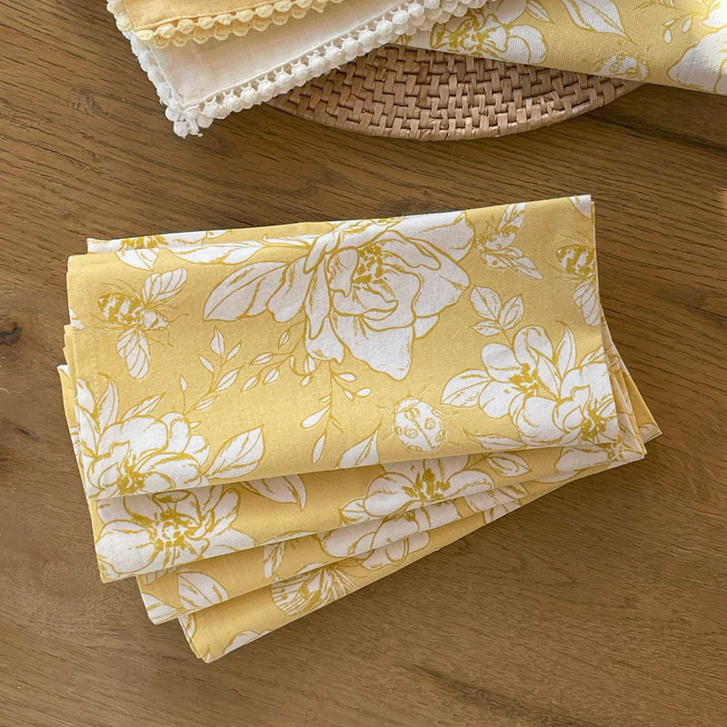 NAPKINS - JUNE BUG - DIJON - SET OF 4