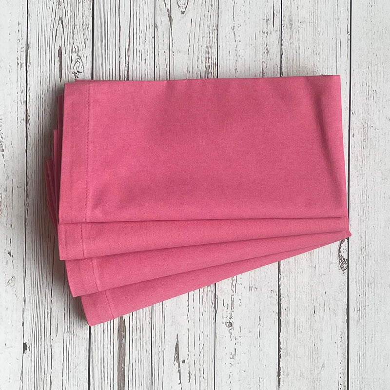 NAPKINS - SOLID - ROSY - SET OF 4