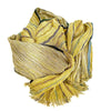 SCARF - CRINKLE SILK - YELLOW STRIPES (1606)