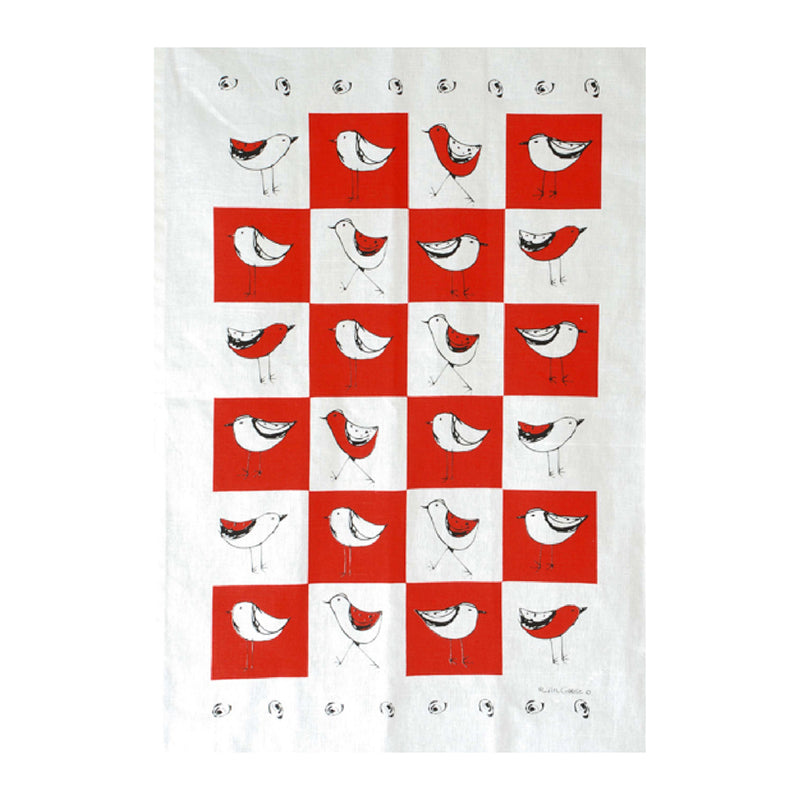 TEA TOWEL - RED BIRD