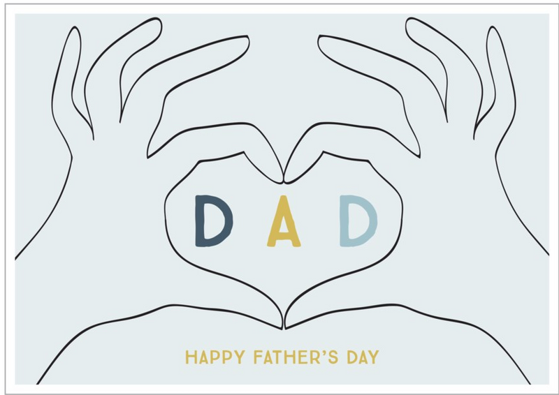 CARD - FATHER'S DAY - HEART HANDS